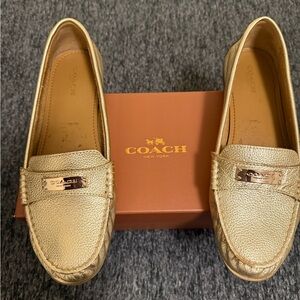 Coach Women's Gold Loafers